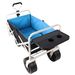 Folding Wagon Garden Shopping Beach Cart (white)_maomaolike.com