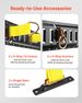 E-Track Tie-Down Rail Kit, 4 Pack 2 Ft E Track Rails, 20 Pcs Includes 2 Ratchet Straps & 4 O-Rings & 4 Tie-Offs With D-Ring & 2 Single Slots & 8 End Caps, Fit For Garages Trailers_maomaolike.com