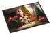 Labrador Retriever And Santa Claus Doormat Front Door Mat Indoor Outdoor Rugs For Entryway, Non Slip Washable Low Pile, 24H X 36W_maomaolike.com