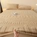 Autumn And Winter Milk Velvet Thickened Coral Fleece Cover Mattress Protector Full Wrap Non-Slip Bed Sheet Set_maomaolike.com