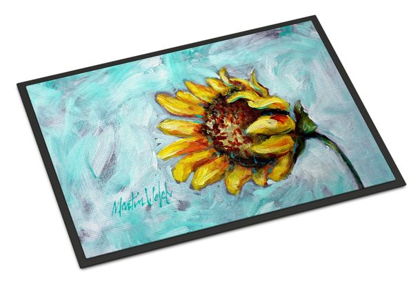 Yellow Sun Sunflowers Doormat Front Door Mat Indoor Outdoor Rugs For Entryway, Non Slip Washable Low Pile, 24H X 36W_maomaolike.com