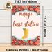 Mango Lassi Station Painting Poster, Rich Bohemian Floral Patterned Border Poster, Tropical Drink Themed Decor Suitable For Kitchen, Dining Area Or_maomaolike.com