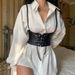 Unisex Stylish women's leather vest Waistband Elastic elastic strap Women accessorize with a blouse belt_maomaolike.com