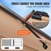 VEVOR 10'x13' Outdoor Retractable Pergola With Sun Shade Canopy Aluminum Beige_maomaolike.com