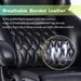 High Back Massage Reclining Office Chair With Footrest, Home Office Executive Computer Desk Chair With Massaging Lumbar Cushion, Adjustable Angle, Breathable Thick Padding For Comfort_maomaolike.com