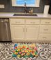 Freesias In Watercolor Memory Foam Kitchen Mat Machine Washable Anti-Fatigue Mat Cushion Comfort Bath Mat Or Kitchen Rug_maomaolike.com