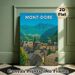Mont-Dore Townscape Painting Poster, Vibrant European Mountain Village Scene Poster, Charming Scenic Artwork For Living Room, Bedroom Or Office_maomaolike.com