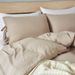 Home Textile Solid Color Washed Cotton Strap Quilt Cover Three Piece Set_maomaolike.com