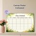 Class Schedule Painting Poster, Soft Watercolor Botanical Border Poster, Practical Weekly Class Organizer, Ideal For Classroom And Study Spaces_maomaolike.com
