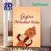 Indian Henna & Floral Gajra Painting Poster, Vibrant Traditional Indian Art Poster, Cultural Decorative Piece Suitable For Home, Wedding Venues_maomaolike.com