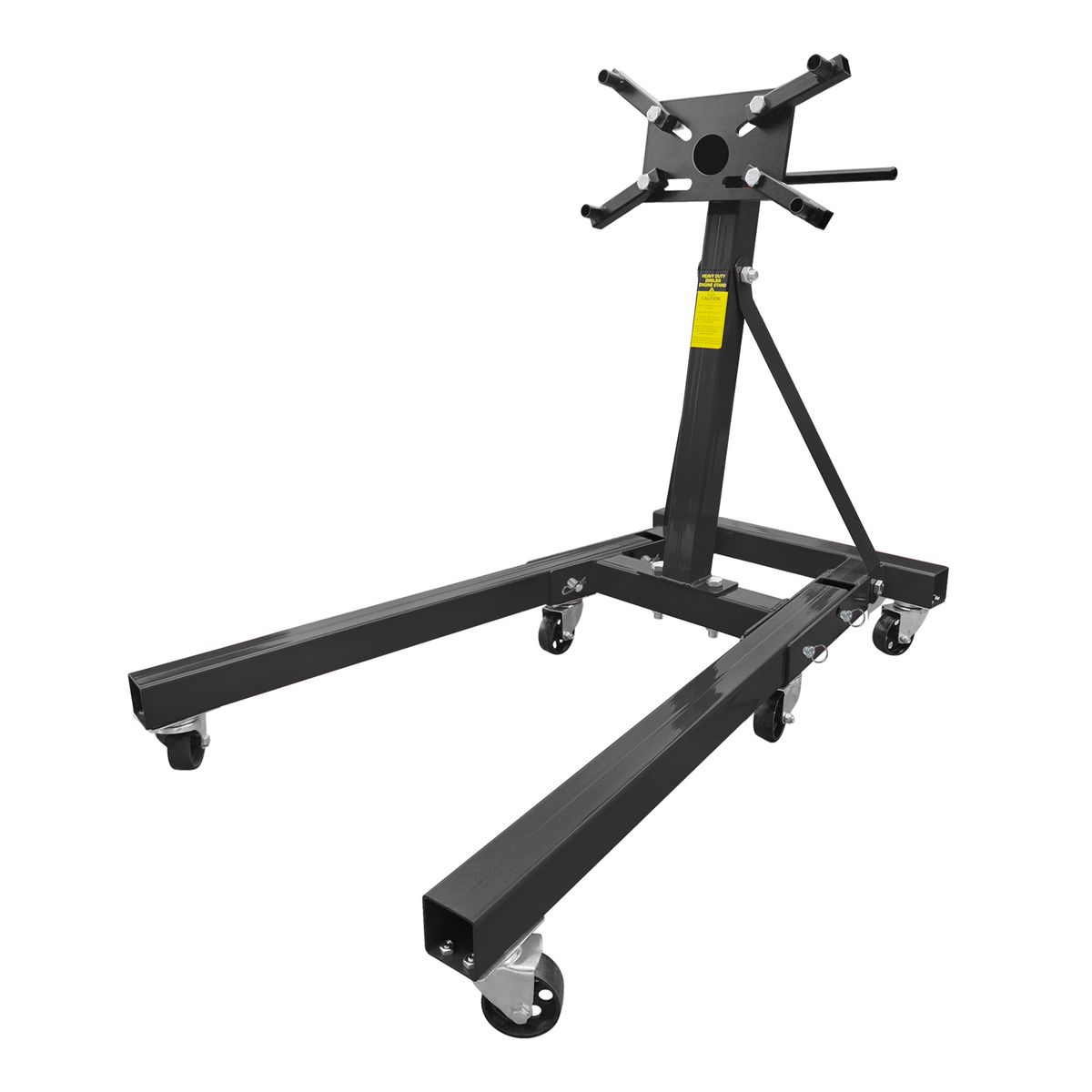 Engine Stand 2000LBS Capacity, 360 Degree Rotating Engine Run Stand With 6-Casters, Heavy Duty Motorcycle Engine Stand With Foldable Frame For Auto Repair, Vehicle Maintenance, Black_maomaolike.com