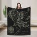 Warm Blanket Decorative Lord-Of-Rings Bedding Throws Map Of Middle Earth Flannel Bedspread For Outdoor Novelty Sofa Bed_maomaolike.com