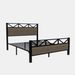 Full Size Bed Frame, Easy Assembly, Brown_maomaolike.com