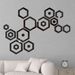 24 Pieces Hollow Hexagonal Frame Wall For Living Room Bedroom Sofa Background Decoration Acrylic Mirror Stickers_maomaolike.com