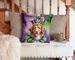 Nova Scotia Duck Tolling Retriever King Of Mardi Gras Throw Pillow Machine Washable, Indoor Outdoor Decorative Pillow For Couch, Bed Or Patio, 14Hx14W_maomaolike.com
