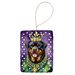 Rottweiler King Of Mardi Gras Porcelain Ornament Christmas Tree Hanging Decorations For Home Christmas Holiday, Rectangle, Gift, Multicolor_maomaolike.com