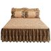 European Style Velvet Quilted Skirt Piece Winter Machine Washable Mattress Dustproof Bed Cover Single Person 1.68m_maomaolike.com