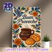 Mexican "Buen Provecho" Cuisine Painting Poster, Vibrant Folk Art Style Poster, Warm Dining-themed Design With Floral, Hummingbird, Coffee & Bread_maomaolike.com