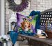 Nova Scotia Duck Tolling Retriever King Of Mardi Gras Throw Pillow Machine Washable, Indoor Outdoor Decorative Pillow For Couch, Bed Or Patio, 18Hx18W_maomaolike.com