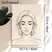 Facial Massage Guide Painting Poster, Minimalist Line-art Face Sketch With Red Massage Arrows Poster, Practical Skincare Reference Suitable For Beauty_maomaolike.com