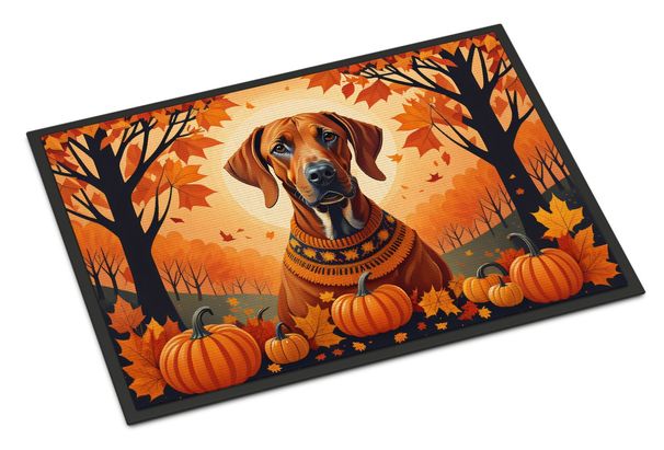 Rhodesian Ridgeback Fall Doormat Front Door Mat Indoor Outdoor Rugs For Entryway, Non Slip Washable Low Pile, 24H X 36W_maomaolike.com