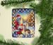 Chinese Crested And Santa Claus Porcelain Ornament Christmas Tree Hanging Decorations For Home Christmas Holiday, Rectangle, Gift, Multicolor_maomaolike.com