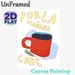 Coffee Themed Painting Poster, Warm Hand-drawn Red Coffee Cup With Spanish Morning Coffee Text Poster, Cozy Vibe Decor Ideal For Kitchen, Café And_maomaolike.com