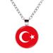FIMAODZ Map Flag Necklace Turkey Russia Slovakia Cyprus Saudi Arabia Israel Lebanon Emblem Glass Pendant Jewelry_maomaolike.com