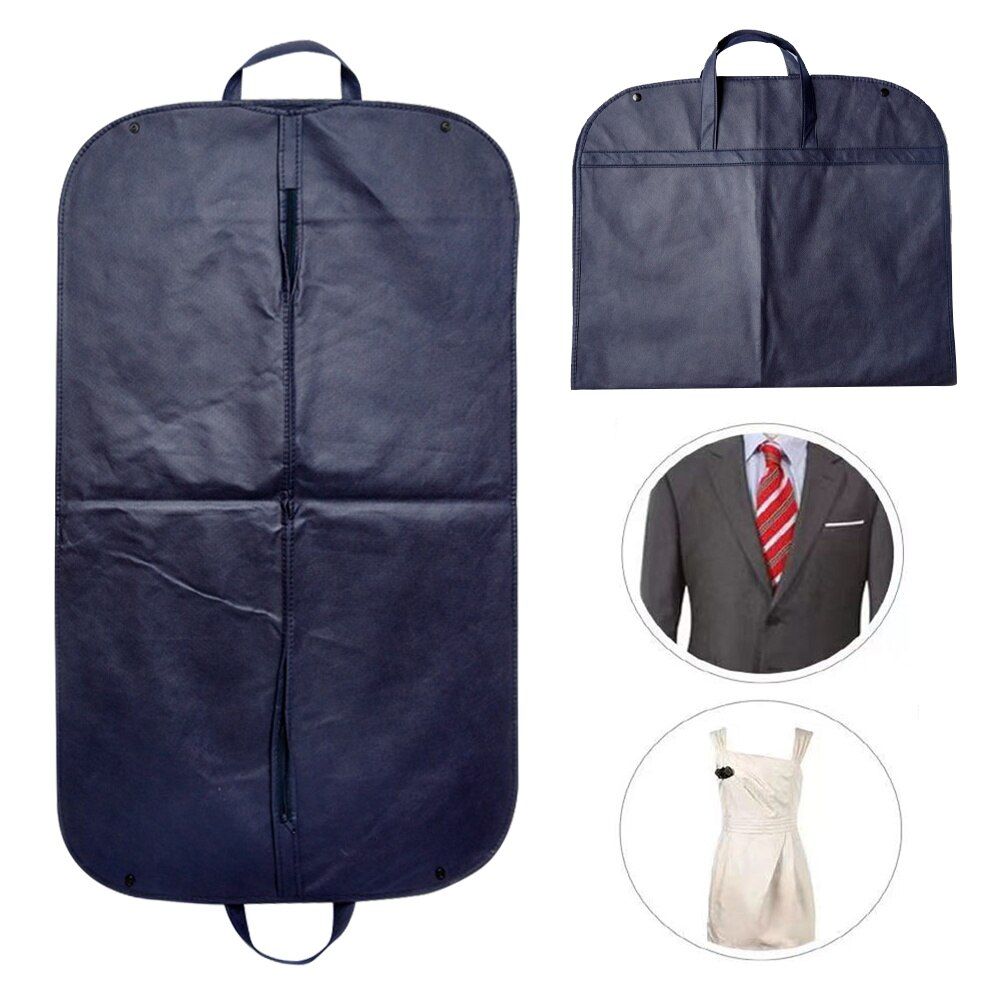 Ready Stock Hanging Garment Storage Bag With Hook, Dustproof Suit Coat Wedding Dress Cover, Wardrobe Clothes Organizer Bag For Home Closet
_maomaolike.com