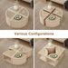 Round To Square Block Modular Coffee Table Light Natural Rattan With Storage 4 Piece_maomaolike.com