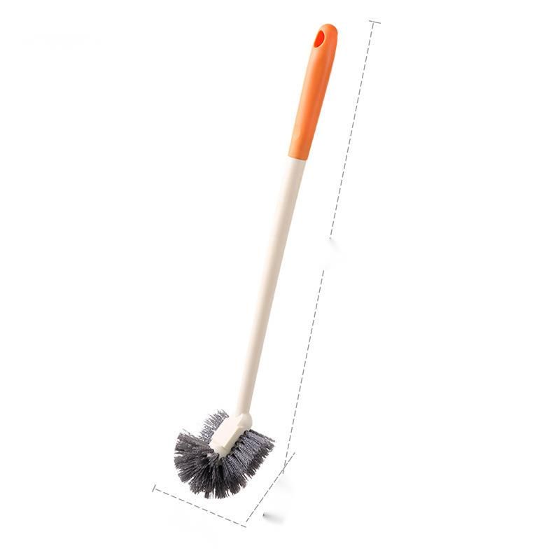 Household No Dead Angle Soft Bristle Long Handle Bathroom Wall-Mounted Toilet Cleaning Brush_maomaolike.com