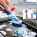 Refillable Kitchen Soap Dispenser Dish With 4 Replacement Heads, Multifunctional Long Handle Scrub Brush_maomaolike.com