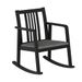 Rocking Chair With Slatted Back And Curved Armrests,with Solid Rubber Wood Linen Fabric High-density Sponge_maomaolike.com