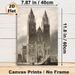 Gothic Cathedral Painting Poster, Vintage Monochrome Engraved Cathedral Scene Poster, Classic Architectural Artwork Ideal For Living Room, Study And_maomaolike.com