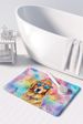 Golden Retriever Hippie Dawg Memory Foam Kitchen Mat Machine Washable Anti-Fatigue Mat Cushion Comfort Bath Mat Or Kitchen Rug_maomaolike.com