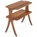 Wood End Table, Farmhouse Side Table With 2-Tier Storage Shelf_maomaolike.com