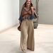 Women's Clothing autumn new positioning printed tops wide leg pants two piece set_maomaolike.com