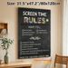 Screen Time Rules Painting Poster, Chalkboard-style Colorful Checklist Poster, Helps Establish Clear Daily Screen-time Guidelines, Suitable For Home_maomaolike.com