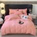 2026New Spring And Summer All-Cotton Brushed Four-Piece Light Luxury Printed Active Pure Cotton Duvet Cover_maomaolike.com