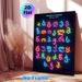 Georgian Alphabet Painting Poster, Vibrant Neon-hued Complete Georgian Alphabet Poster, Practical For Language Learning, Ideal For Study Rooms And_maomaolike.com