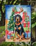 Black And Tan Coonhound Christmas Reindeer Garden Flag Mailbox Flag Decorative Yard Flag Banner Outside Patio Artwork Yard Flower Beds, Garden Size, Multicolor_maomaolike.com