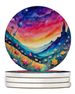Colorful Campanula Large Sandstone Coasters Pack Of 4 Absorbent Round Coasters Decor Gifts For Men Or Women, 4 In, Multicolor_maomaolike.com