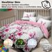 5 Piece Soft All-Season Washed Microfiber And Viscose Comforter Set , With Comforter, Sheet, Pillowcases & Shams, Print, Flowerd, Moisture-Wicking, Silky Soft Texture, Cooling, Breathable, Easy Care_maomaolike.com