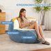 Oversized Bean Bag Chairs,Multicolor Fur Couch Filled With Shredded Sponge,Large Lounger Sofa For Living Room,No Assembly Required , Blue+White+Yellow_maomaolike.com