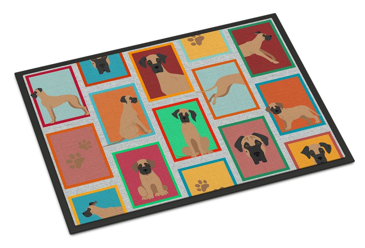 Lots Of Fawn Great Dane Doormat Front Door Mat Indoor Outdoor Rugs For Entryway, Non Slip Washable Low Pile, 24H X 36W_maomaolike.com