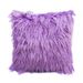 Home Garden Wool Plush Car Decorative Pillow Sofa Cushion Solid Color Long Hair Pillowcase_maomaolike.com