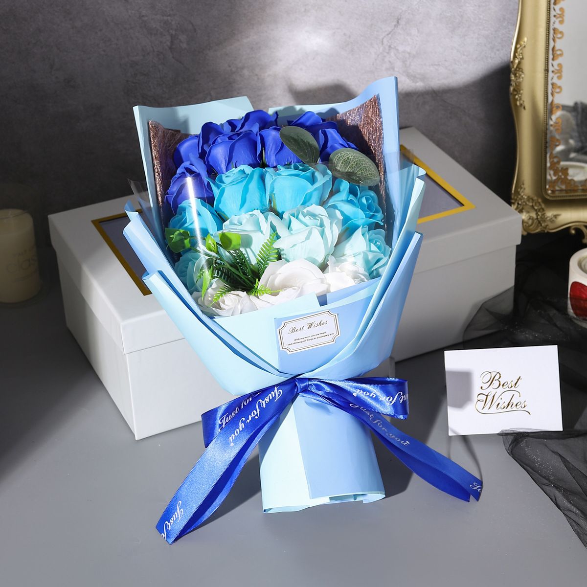 Unisex Soap Flower 18 Rose Soap Bouquet Gift Box Valentine's Day Christmas Gift Birthday Gift Simulation Flower_maomaolike.com