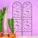 2 Pack Metal Garden Trellis 71" X 19.7" Rustproof Trellis For Climbing Plants Outdoor Flower Support Bird Deco Black_maomaolike.com