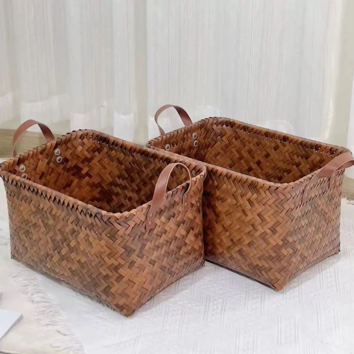 American Style Miscellaneous Items, Dirty Clothes Basket, Household PU Handle, Laundry Bucket, Snacks, Toys, Storage_maomaolike.com