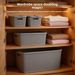 Clothing Home Use, Portable Rattan-woven Plastic With Lid, For Organizing Clothes And Quilts, Large-capacity Storage Box_maomaolike.com